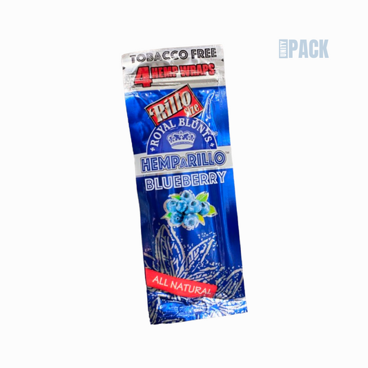 Blueberry - Royal Blunts Hemparillo Wraps 4 Pack (15 Packs in Box)