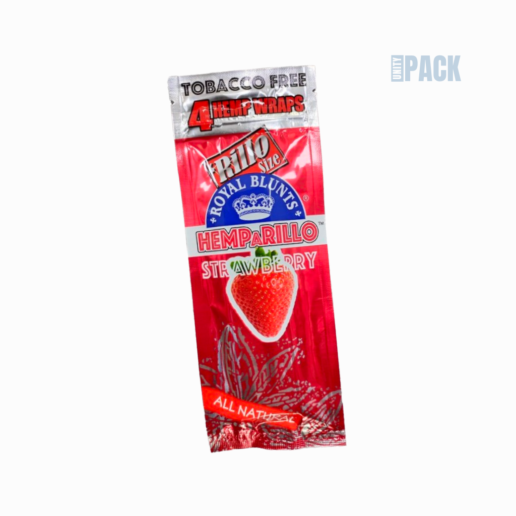 Strawberry - Royal Blunts Hemparillo Wraps 4 Pack (15 Packs In Box ...