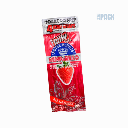 Strawberry - Royal Blunts Hemparillo Wraps 4 Pack (15 Packs in Box)