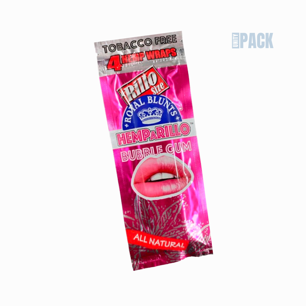 Bubblegum - Royal Blunts Hemparillo Wraps 4 Pack (15 Packs in Box)