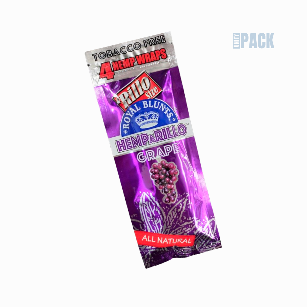 Grape - Royal Blunts Hemparillo Wraps 4 Pack (15 Packs in Box)