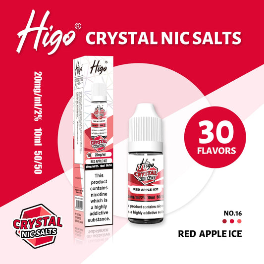 Higo Crystal 10ml Nic Salt 10s Pack - Red Apple Ice