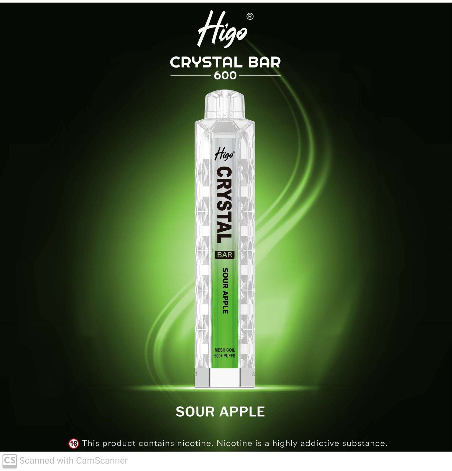 HIGO CRYSTAL 600 - SOUR APPLE