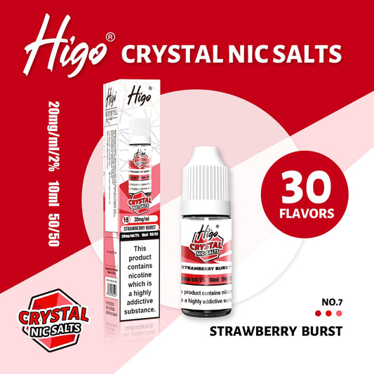 Higo Crystal 10ml Nic Salt - Strawberry Burst