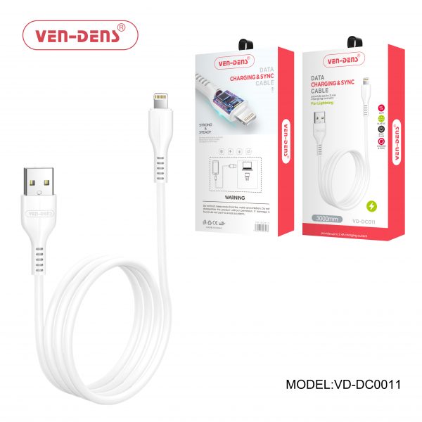 USB to Lightning Charging and Data Sync Cable High-Speed 2.4A by Ven-Dens: Fast, Reliable Connectivity