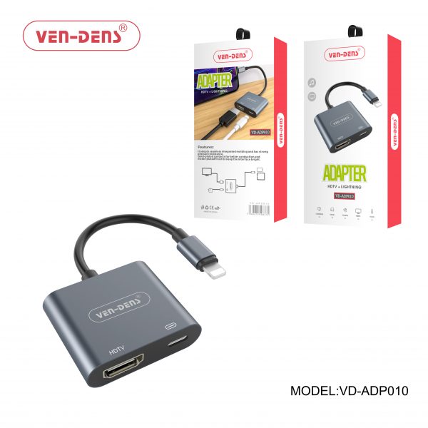 Lightning (iphone) to HDTV Adapter With PD Port