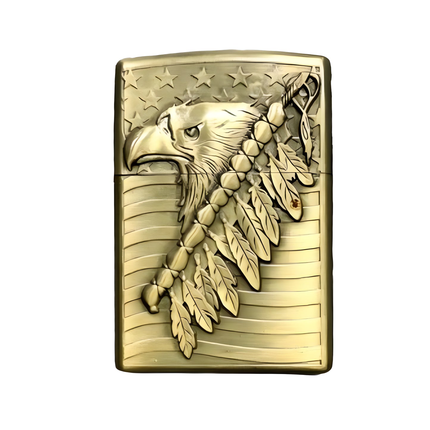 Golden Engraved Fancy Patrol Lighter: Discover the Unique Textures in This Four Pack