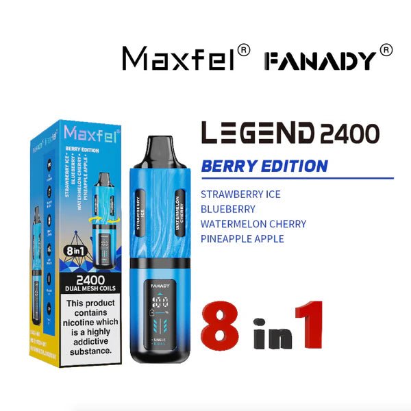 Maxfel Fanady Legend 2400 | 8 In 1 | Berry Edition