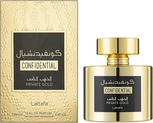 Confidential Private Gold Eau de Parfum 100ml Lattafa