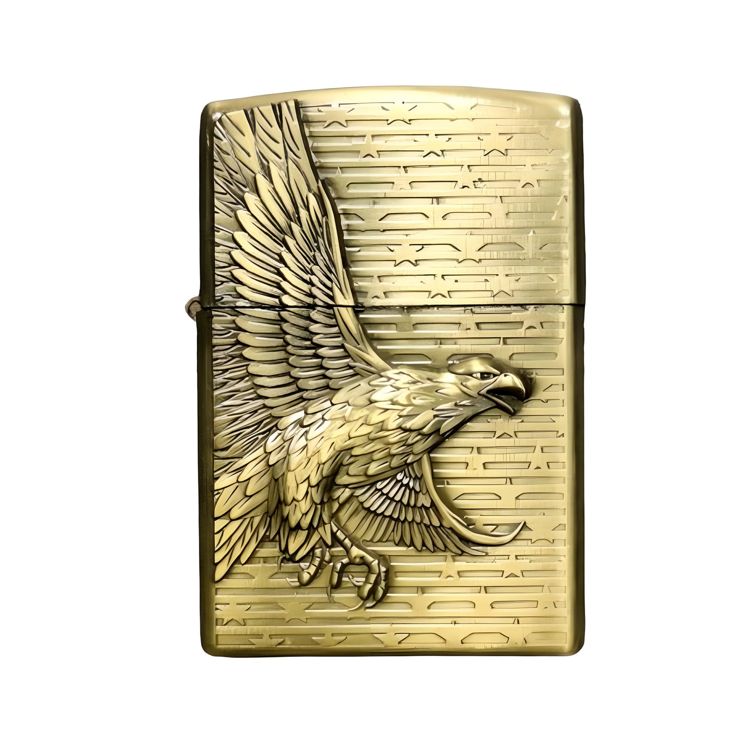 Golden Engraved Fancy Patrol Lighter: Discover the Unique Textures in This Four Pack