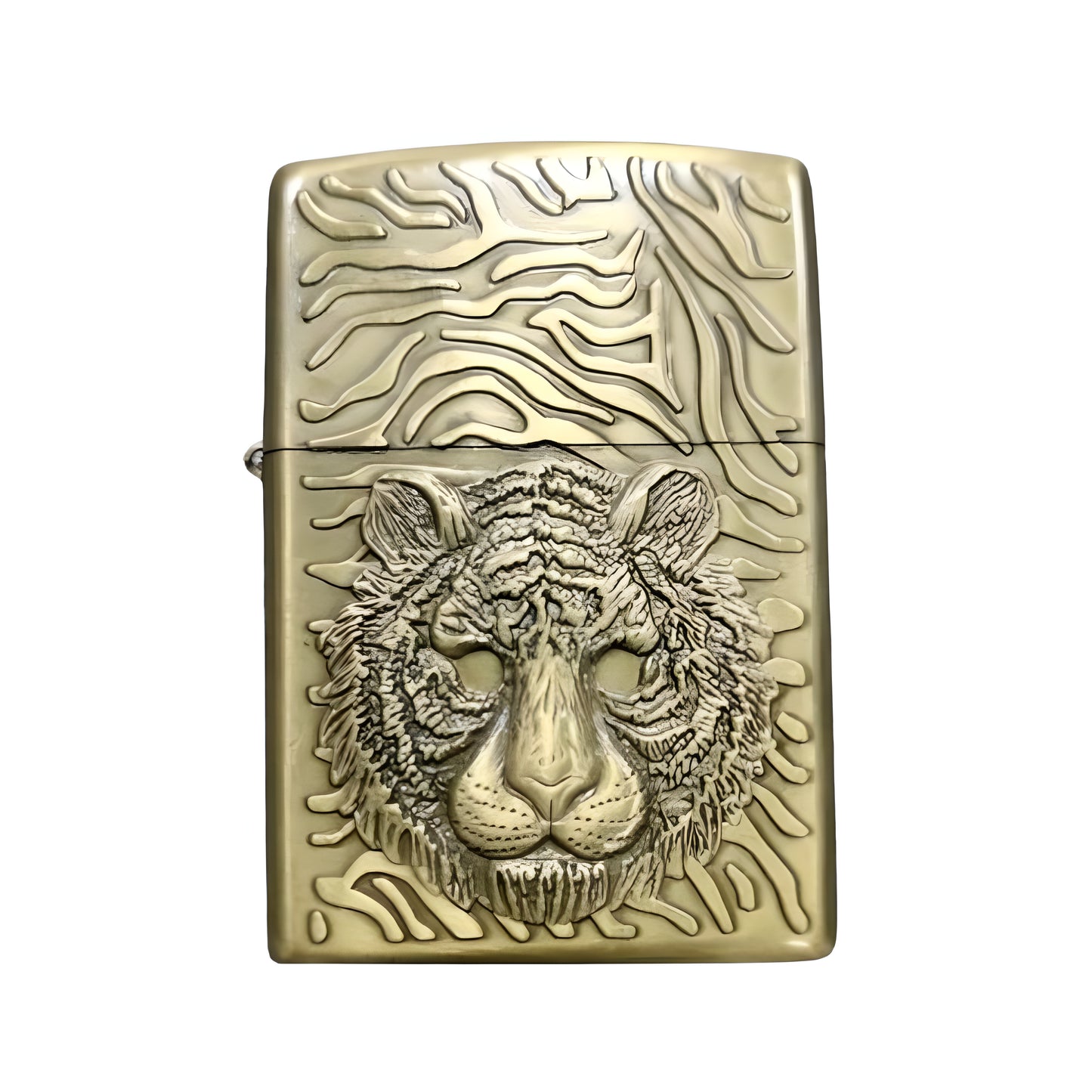 Golden Engraved Fancy Patrol Lighter: Discover the Unique Textures in This Four Pack