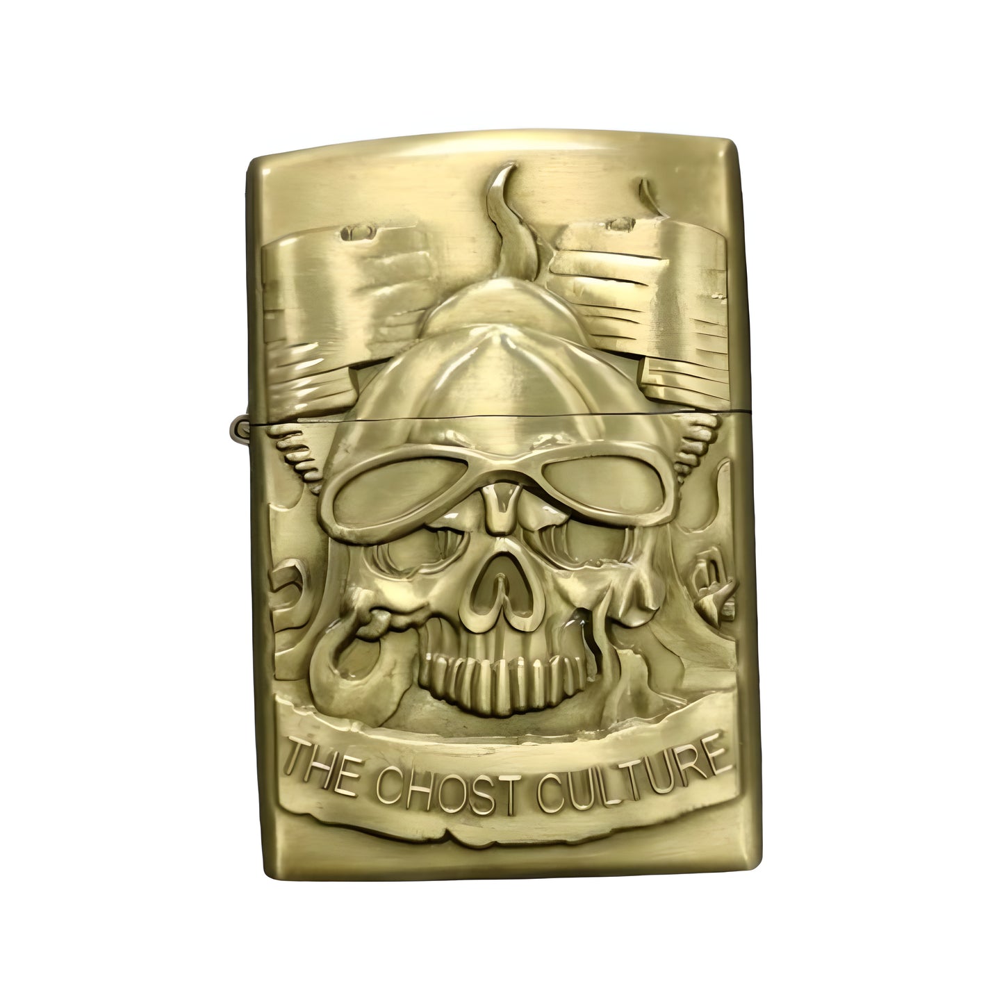 Golden Engraved Fancy Patrol Lighter: Discover the Unique Textures in This Four Pack