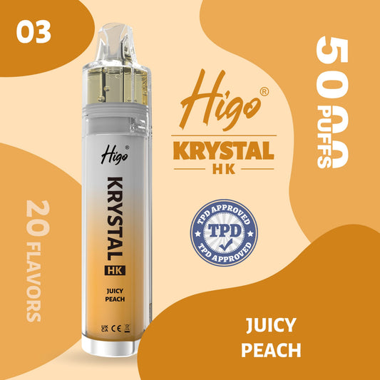 Higo Krystal HK 5000 puffs Vape - Juicy Peach