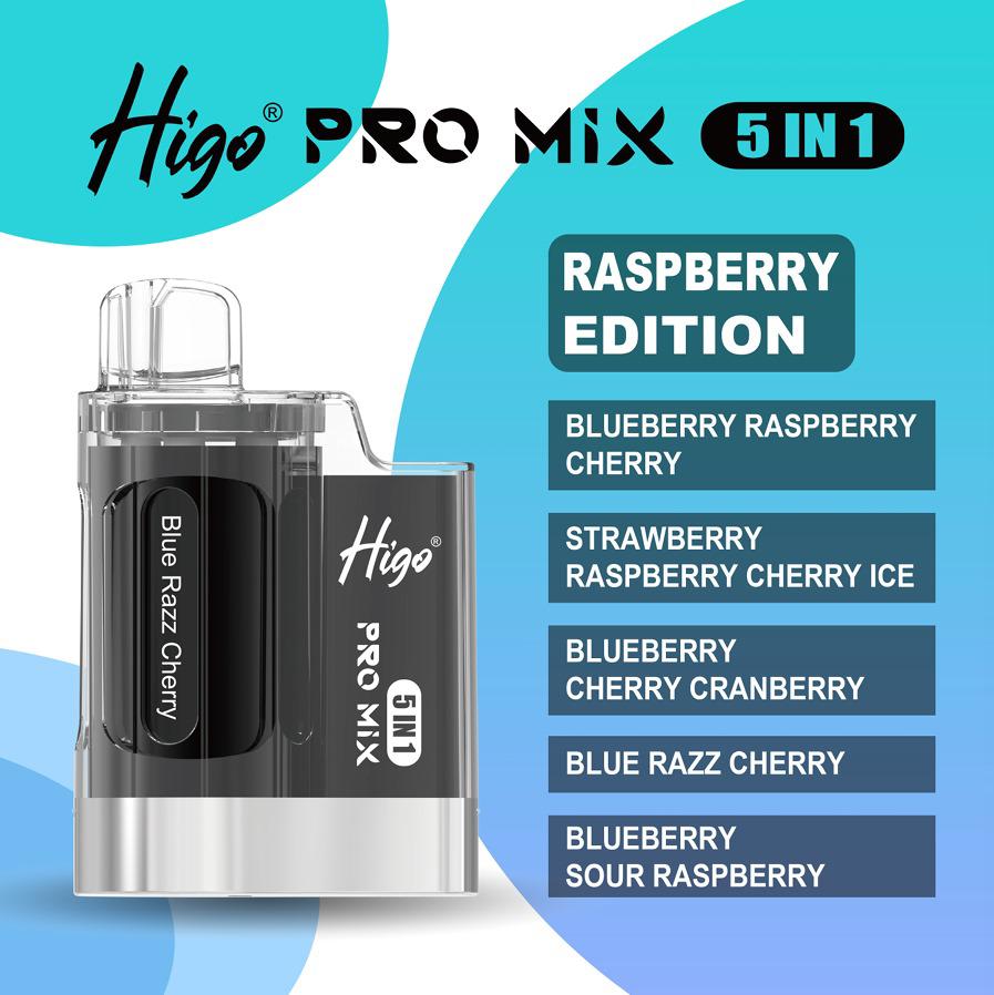 Higo Pro Mix 5 in 1 | 6666 puffs | Raspberry Edition