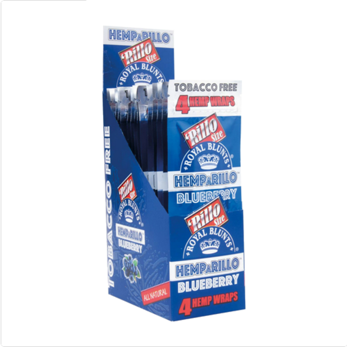 Blueberry - Royal Blunts Hemparillo Wraps 4 Pack (15 Packs in Box)