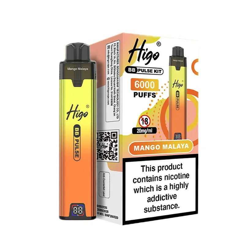 Higo BB Pulse 6000 Vape Kit PACK of 5