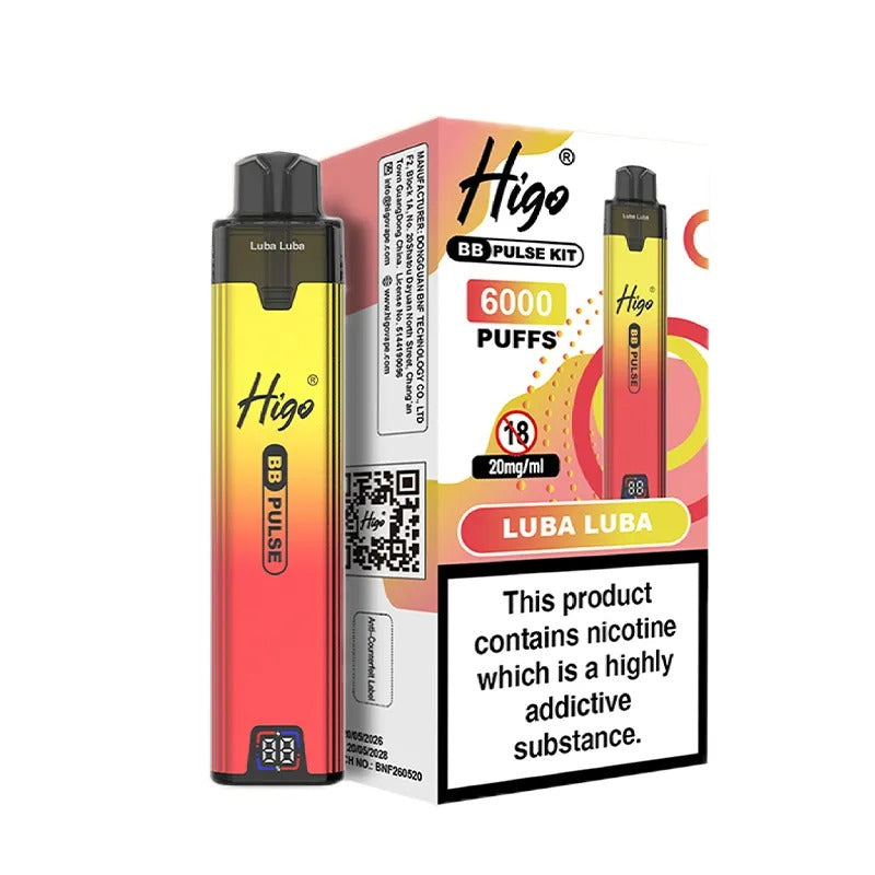 Higo BB Pulse 6000 Vape Kit PACK of 5