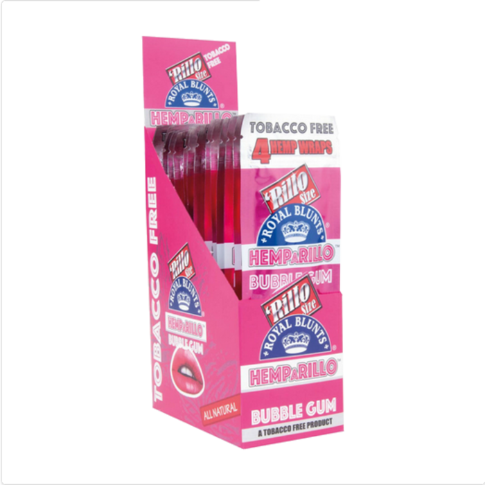 Bubblegum - Royal Blunts Hemparillo Wraps 4 Pack (15 Packs in Box)