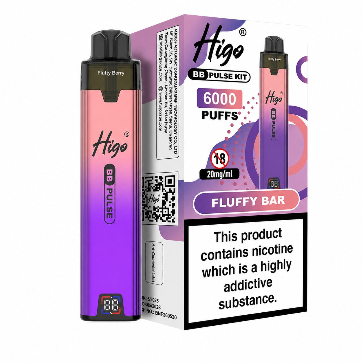 Higo BB Pulse 6000 Vape Kit PACK of 5