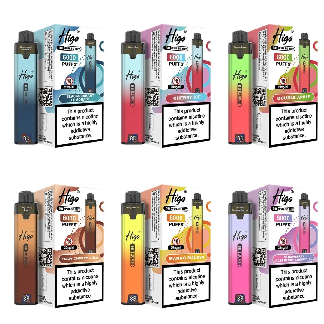 Higo BB Pulse 6000 Vape Kit PACK of 5