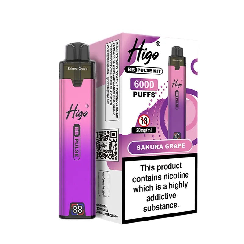 Higo BB Pulse 6000 Vape Kit PACK of 5