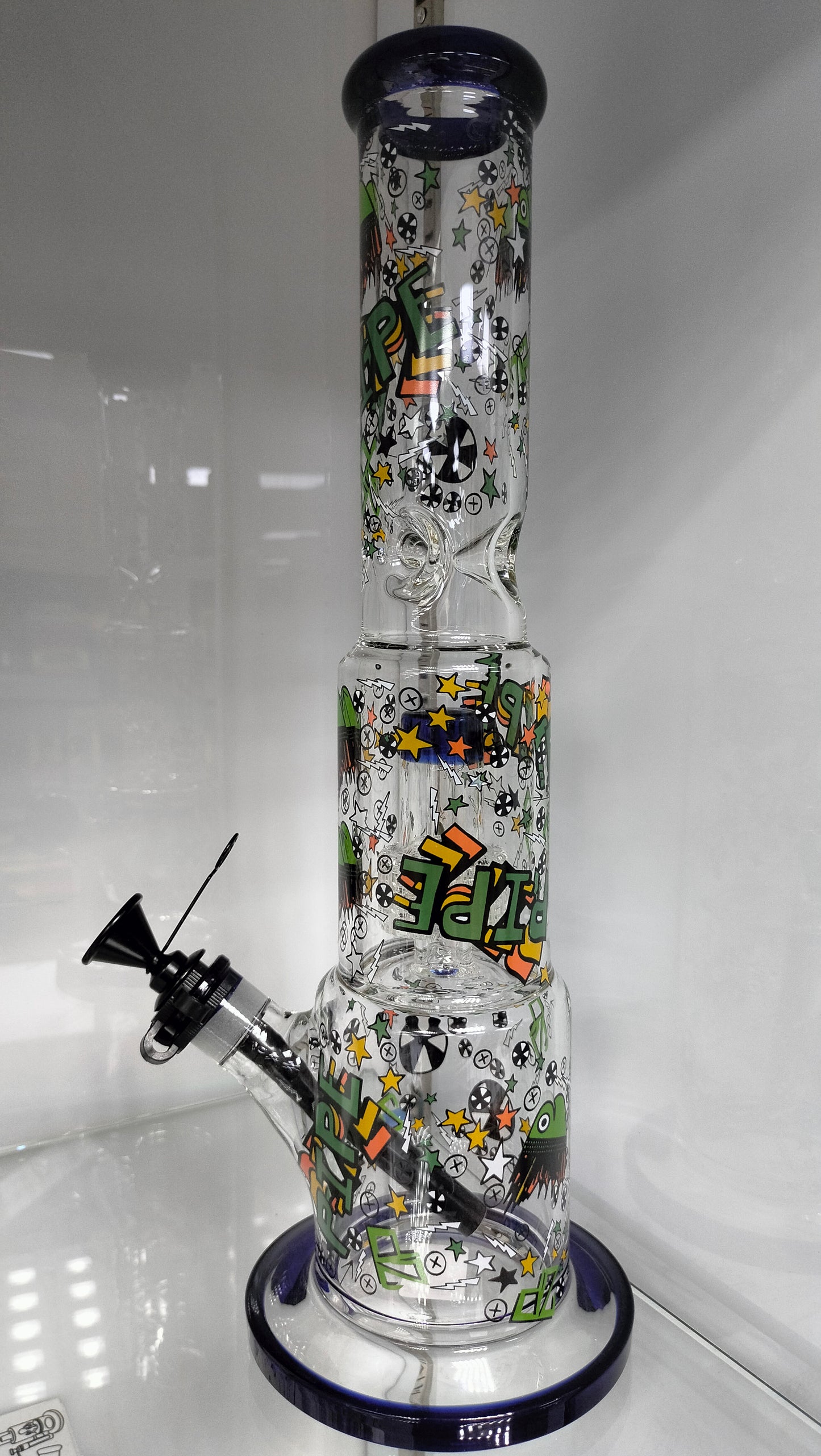 16-Inch Large Heavy Glass Bong with Stylish Design