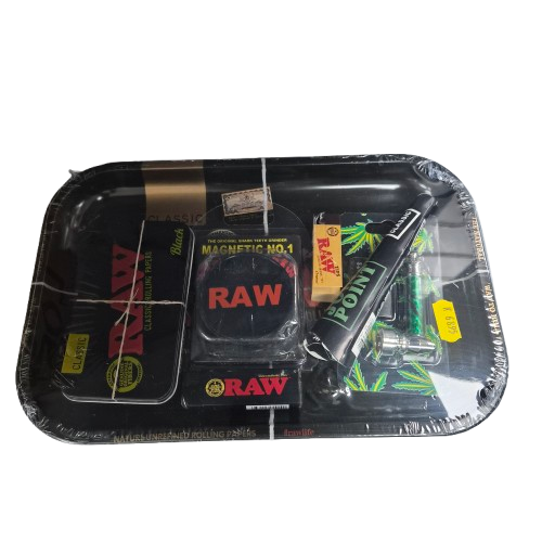 Raw large Black Gift tray bundle set