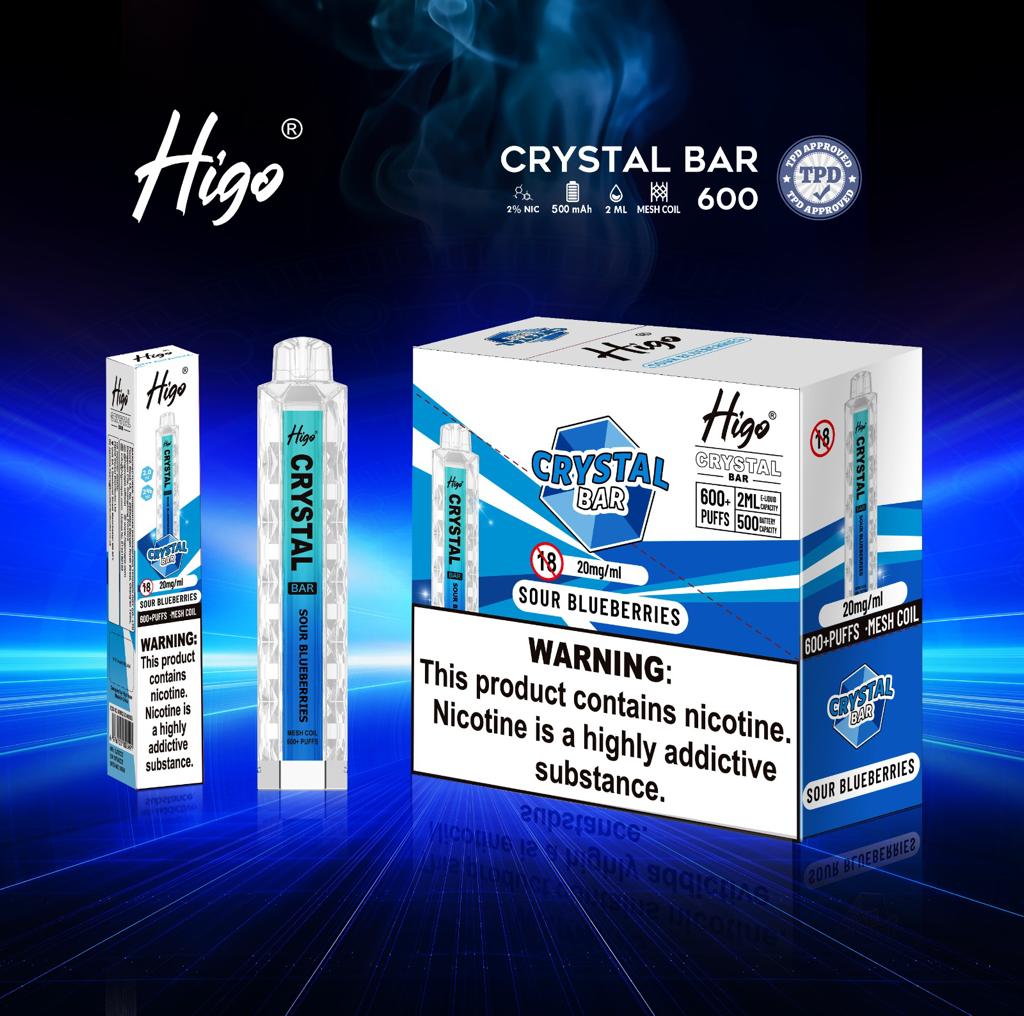 HIGO CRYSTAL 600 PUFFS DISPOSABLE VAPE