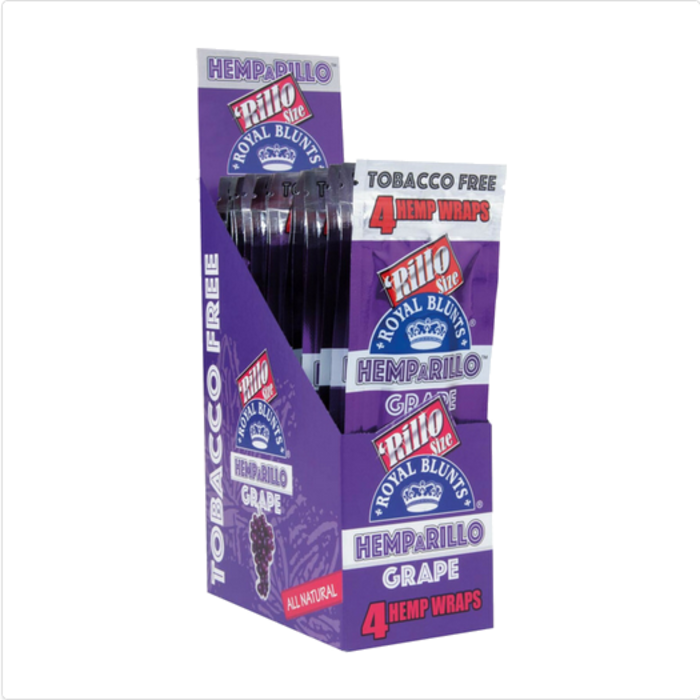 Grape - Royal Blunts Hemparillo Wraps 4 Pack (15 Packs in Box)