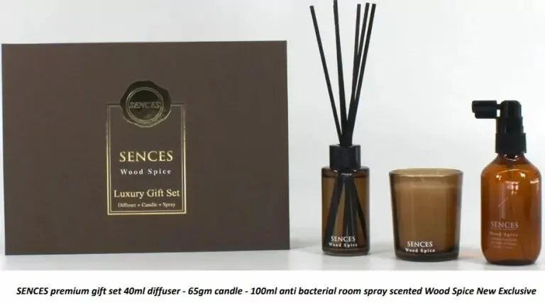 Senses Baltus Premium Luxury Gift Set 40ml Diffuser 65g Candle and Scented spray