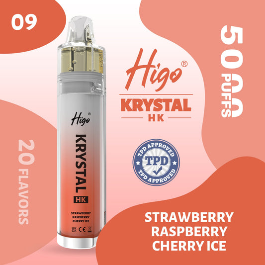 Higo Krystal HK 5000 puffs Vape - Strawberry Raspberry Cherry Ice