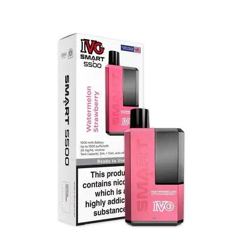 IVG Smart 5500 Puffs Refillable Rechargeable Disposable Vape Kit UNITY PACK IVG Smart 5500 Puffs Refillable Rechargeable Disposable Vape Kit UNITY PACK